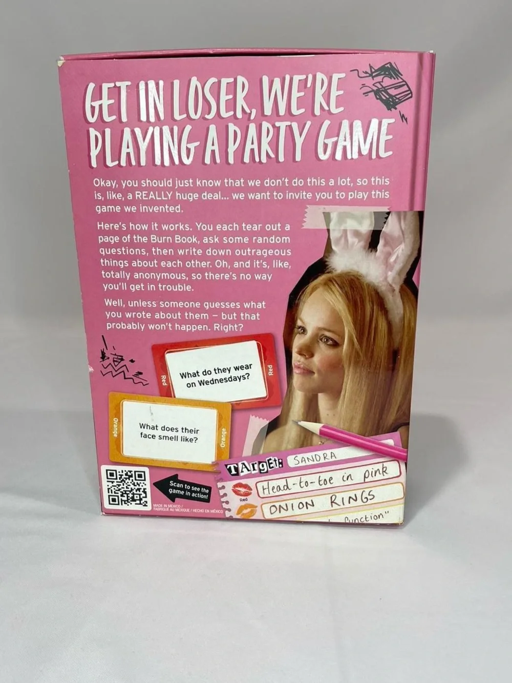 Mean Girls Burn Book The Party Game - Pink